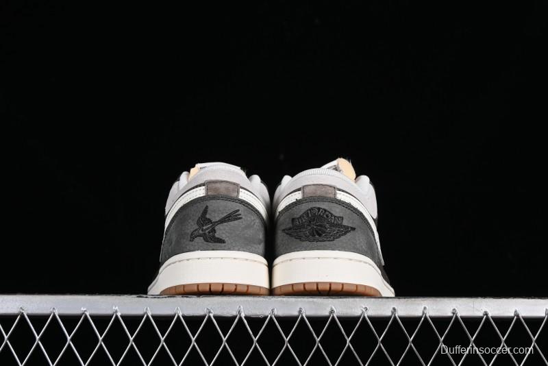 Nike Air Jordan 1 Low "Snkrs Day" Casual Sneakers with Grey Toe Design - FD0399-004