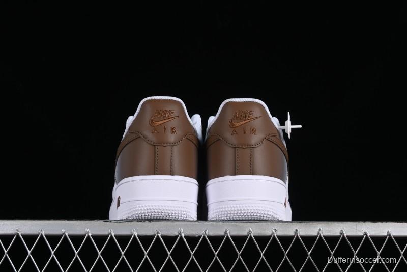 Nike Air Force 1 '07 Low Custom Anime Theme Gradient Brown Swoosh Casual Sneakers - FN0366-103