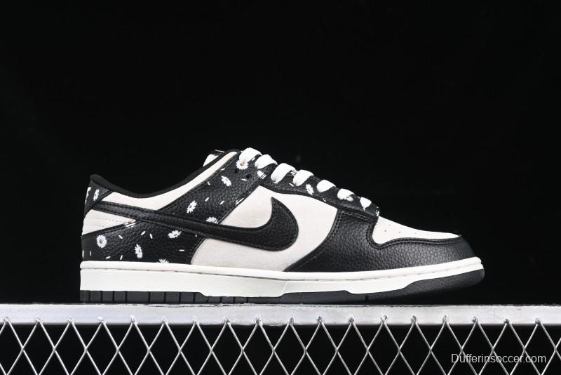 Nike SB Dunk Low Lightning Collaboration Daisy Black Check Anniversary Customized Low-Top Casual Sneakers - DJ2024-069
