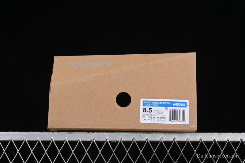 HOKA ONE ONE Satisfy Running Mafate Trail Low-Cut Cushioned Outdoor Hiking Shoes - 1157050 BONE