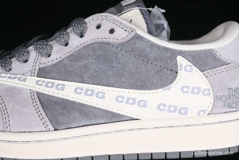 Nike Travis Scott x Fragment Design x Air Jordan 1 Low OG SP AJ1 Low Top Culture Casual Sneakers - XS3086-008