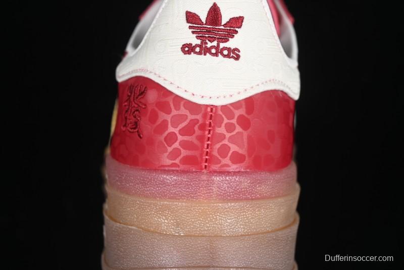 Adidas Originals Gazelle Bold JQ5977 Snake Year Limited Edition Three Stripes Platform Sneakers with Non-Slip耐磨 Low-Top - JQ5977