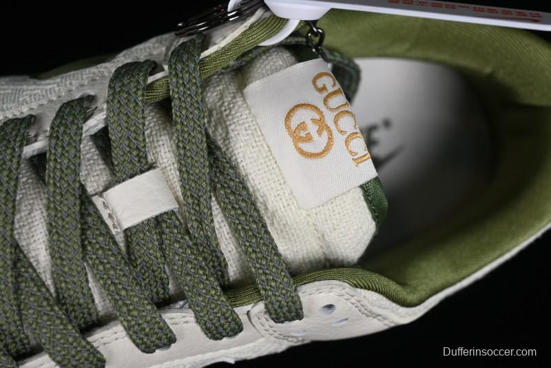 Nike SB Dunk Low Gucci Collaboration - Beige Green Woven Fabric Anniversary High-End Custom Low-Top Casual Skate Shoes - DQ1098-368