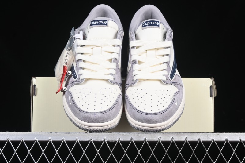 Nike Travis Scott x Fragment Design x Air Jordan 1 Low OG SP AJ1 Supreme Collaboration Sneakers - DM9288-006