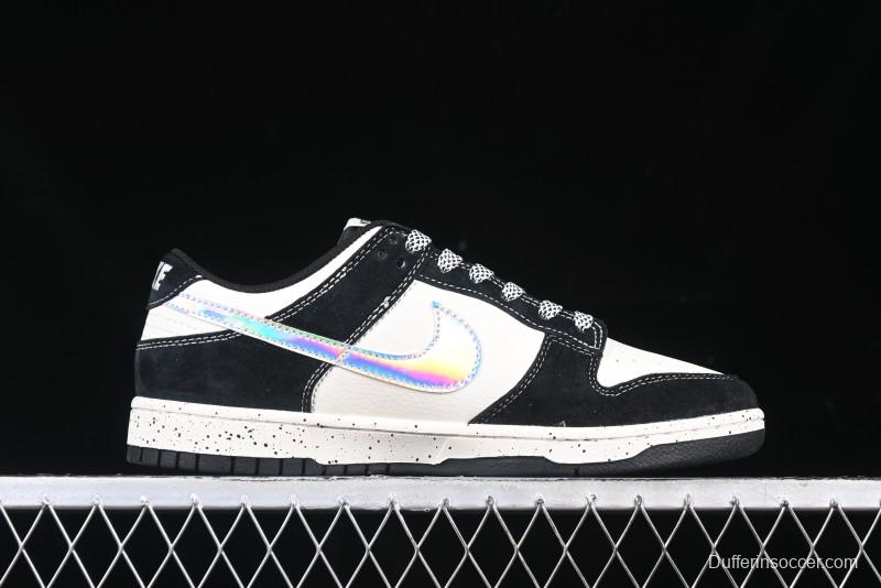 Nike SB Dunk Low The North Face Collaboration Beige Black Iridescent Swoosh Anniversary Custom Low-Top Casual Skate Shoes - DM6868-018