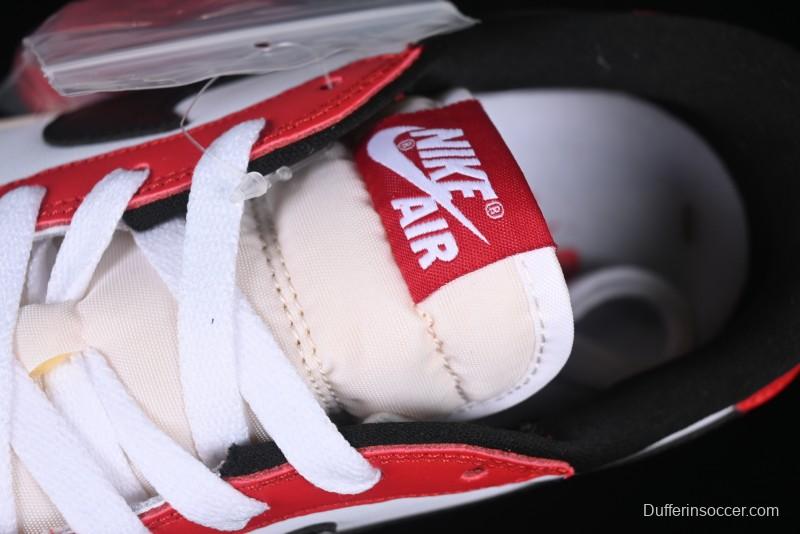 Nike Air Jordan 1 Low AJ1 White Red Black Hook Casual Sneakers - HQ6998-600