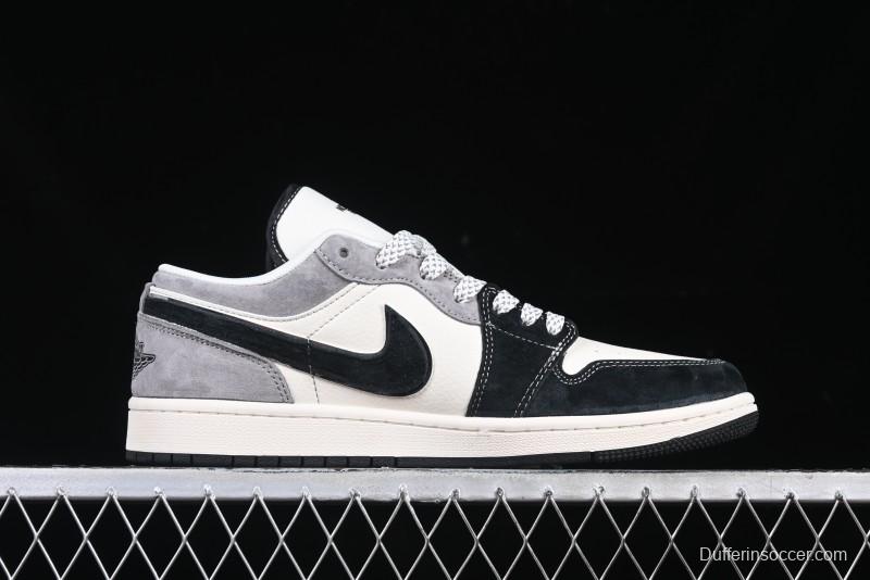 Nike Air Jordan 1 Low AJ1 The North Face Collaboration - Grey Black Toe Retro Basketball Shoes - XX3318-512
