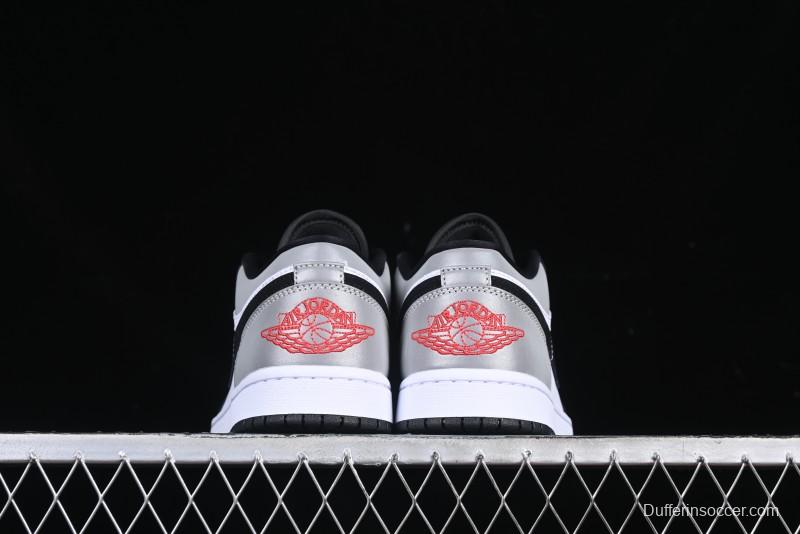 Nike Air Jordan 1 Low Retro Casual Sneakers with Black Swoosh - HF3148-106