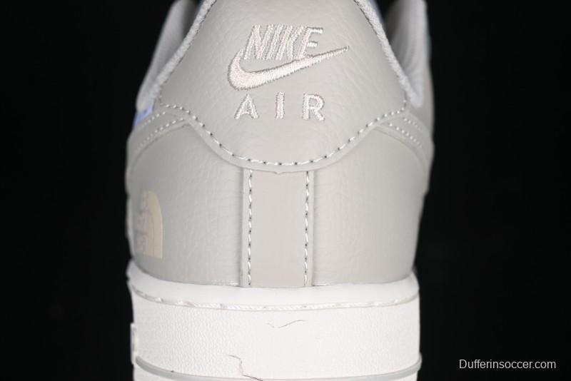 Nike Air Force 1 '07 Low The North Face Collaboration Light Blue Gum Sole Low-Top Casual Sneakers - DM6688-022