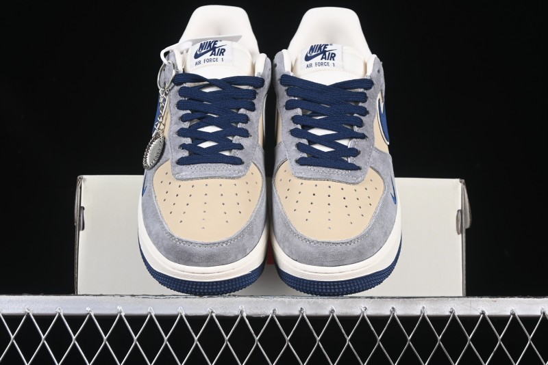 Nike Air Force 1 '07 Low Volon Bear Collaboration Blue Swoosh Casual Sneakers - KK1988-045