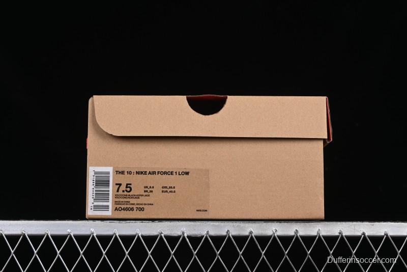 Nike Off White x Air Force 1 Low OW Collaboration Transparent Yellow Sneakers - AO4606-700