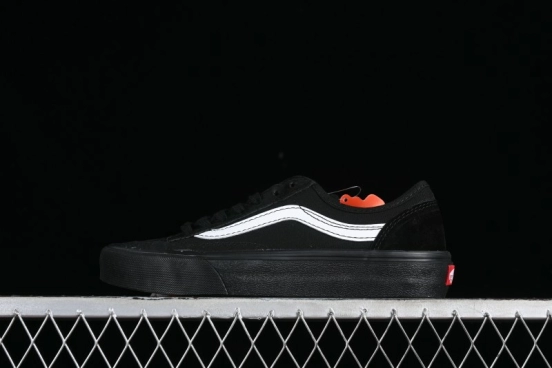 Vans Style 36 SF All Black Skate Shoes with Killer Whale Half-Toe Cap Design - VN0A3MVLB8C