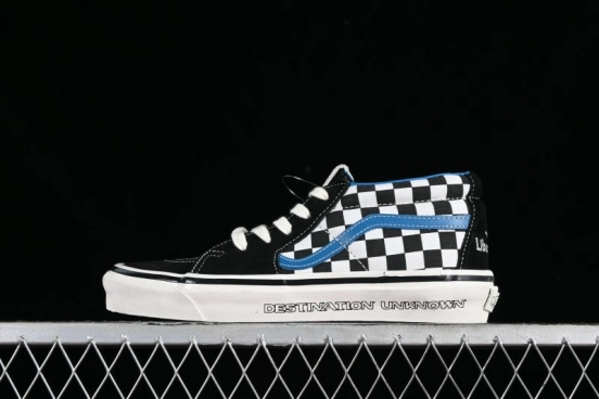 Vans SK8-Mid x Liberaiders Origami Checkerboard Mid-Top Casual Skate Shoes - VN0A3TKNQXH