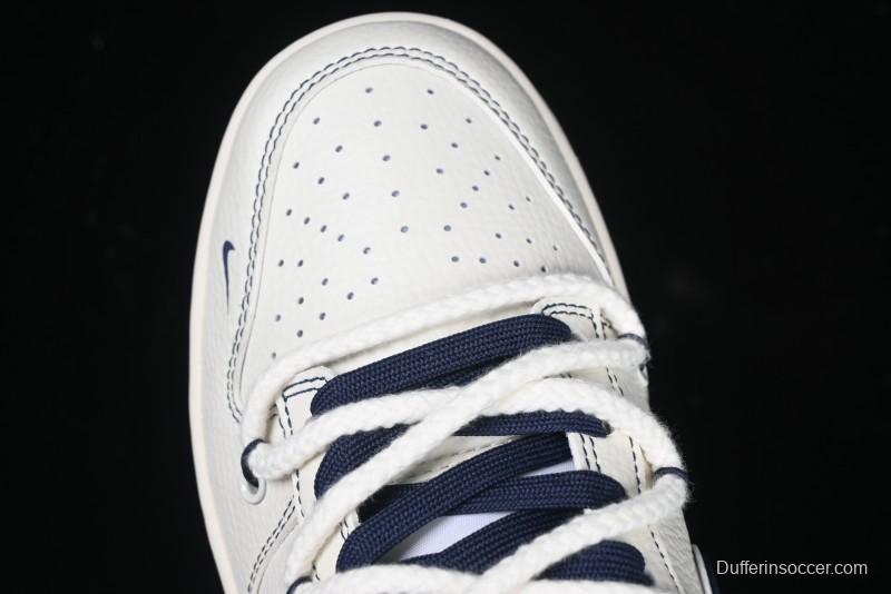 Nike SB Dunk Low Supreme Collaboration - Light Blue Mini Swoosh Anniversary Customized Low-Top Casual Skate Shoes - XX2025-568