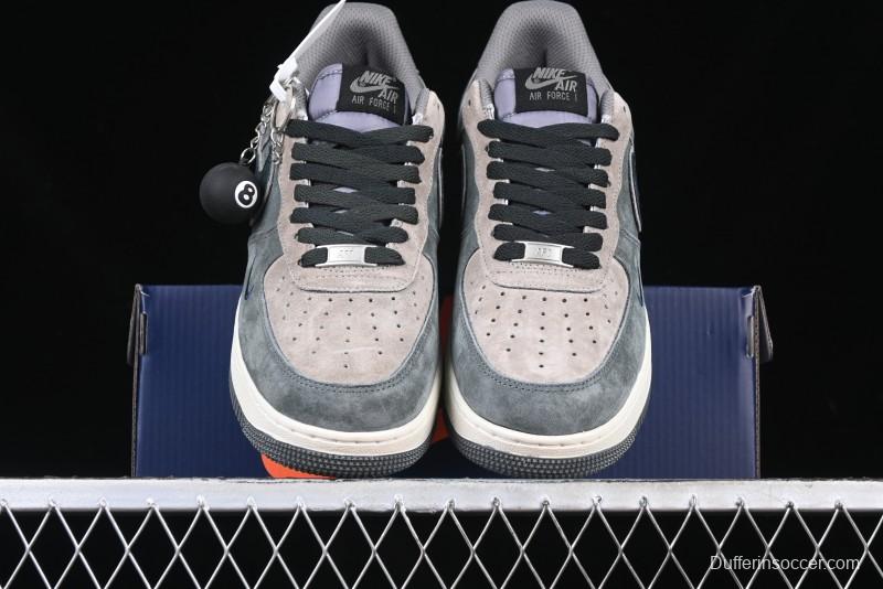 Nike Air Force 1'07 Low "Black Eight" Custom Casual Sneakers for Autumn Winter - YD2425-808