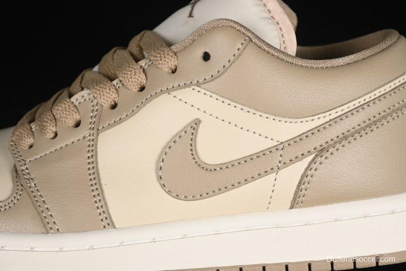 Nike Air Jordan 1 Low AJ1 Wheat Color Low-Top Casual Sneakers - DC0774-203