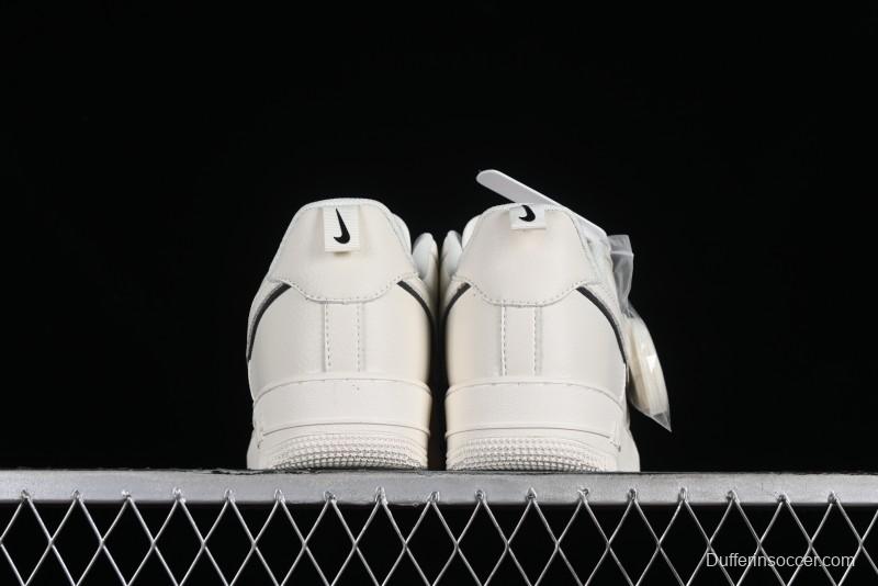 Nike Air Force 1 '07 Low Classic Black Mini Swoosh Starry Sky Casual Sneakers - MJ0319-021