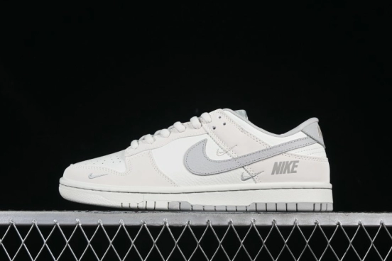 Nike SB Dunk Low Collaboration Triple Swoosh Beige Grey Low Top Casual Skateboarding Shoes - SC9207-401