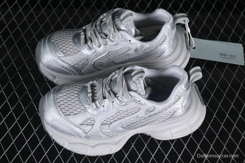 GG-CC Casual Running Shoes with Asymmetrical Design - 5509 Silver