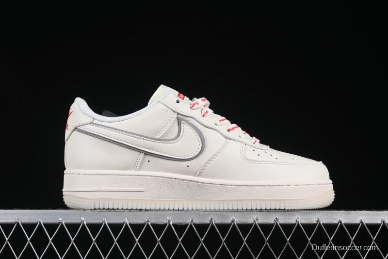 Nike Air Force 1 '07 Low Supreme Collaboration Off-White Crystal Custom Casual Sneakers - XZ6188-715