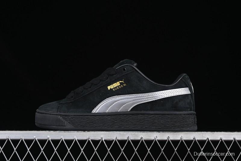 PUMA Suede XL Classic Men's Sneakers - Black with Metallic Silver Accents