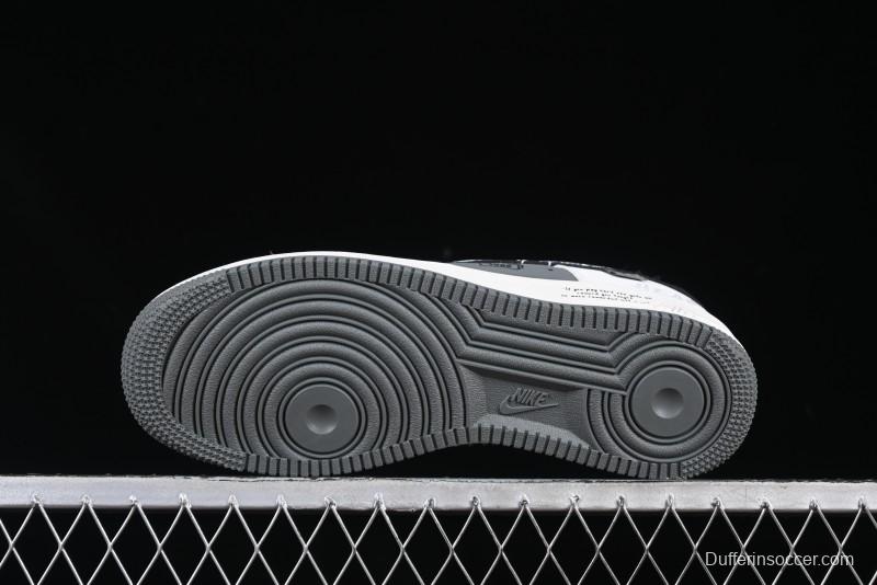Nike Air Force 1 MVP "Rock Plan" Custom Edition - Black & White
