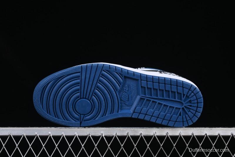 Nike Air Jordan 1 Low True Blue Retro Basketball Shoes - DM1199-140