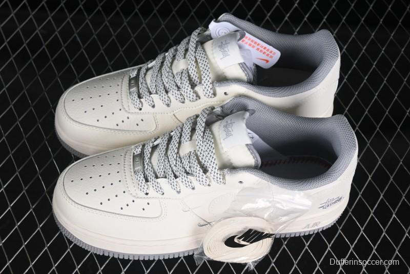 Nike Air Force 1 Low x Stussy "Light Bone and Grey" – Premium Collaboration Sneakers