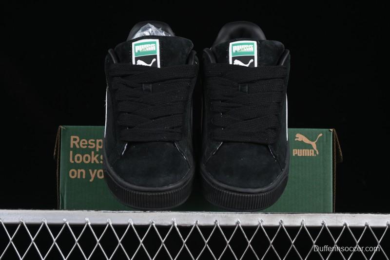 PUMA Suede XL Classic Men's Sneakers - Black with Metallic Silver Accents