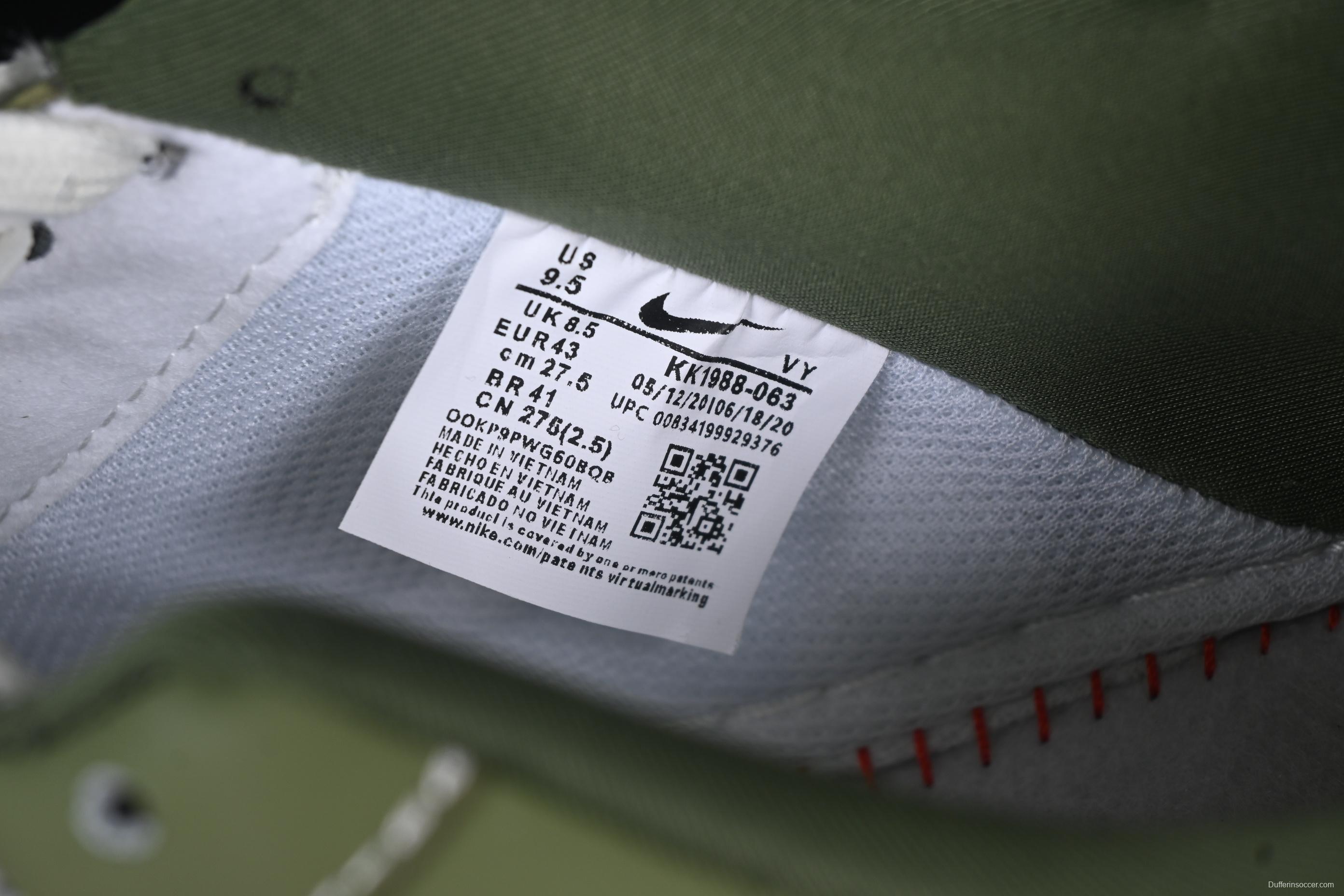 Nike Air Force 1'07 Low Gucci Collaboration Green Paisley Swoosh Casual Sneakers - KK1988-063