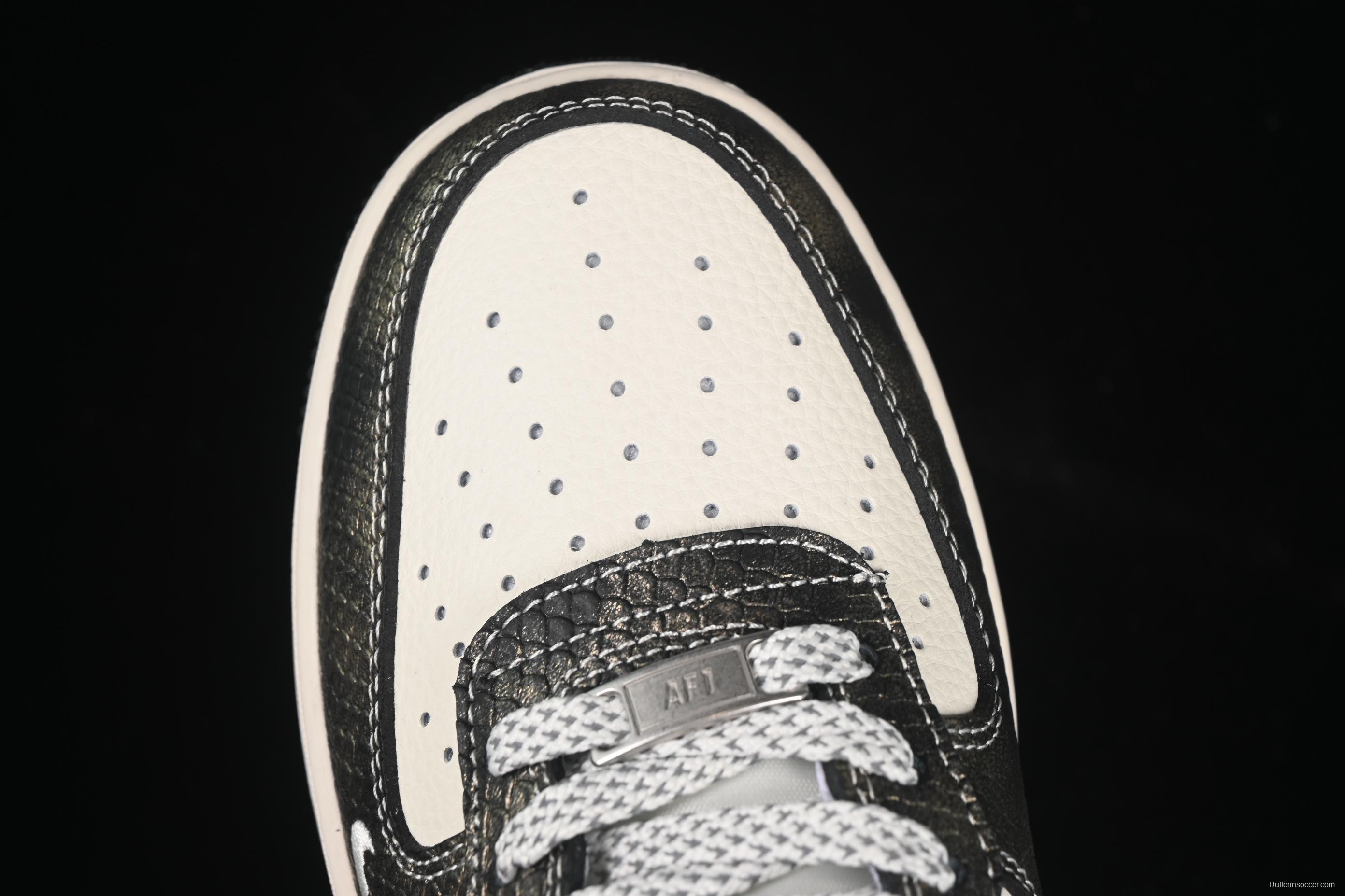 Nike Air Force 1 '07 Low Stussy Collaboration Gradient Snake Print Casual Sneakers - XS1958-556