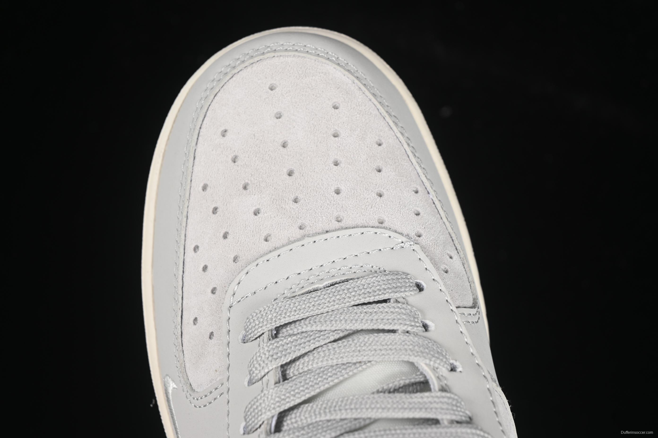 Nike Air Force 1 '07 Low Dior Collaboration Classic Gray Low-Top Casual Sneakers - DF0188-041