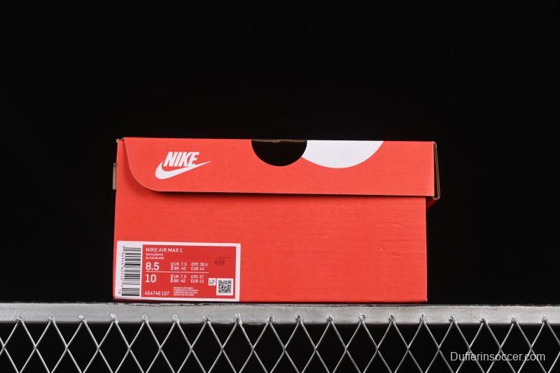 Nike Air Max 1 Retro Running Shoes with Half-Sole Air Cushion - 454746-107