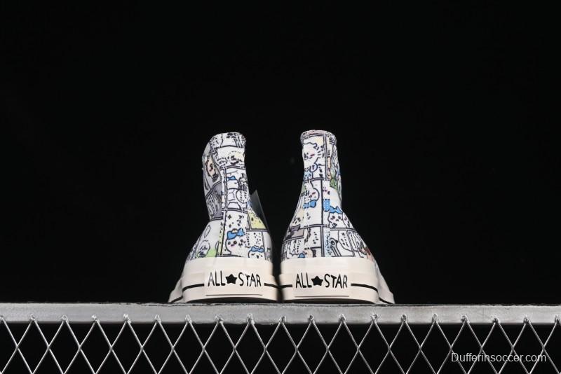 Converse Chiikawa x Converse All Star CM Hi Usagi Emoji Collaboration High Top Casual Sneakers - 1SE426