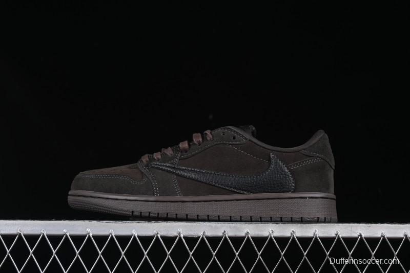 Nike Travis Scott x Air Jordan 1 Low OG AJ1 Reverse Swoosh Sneakers - DM7866-202