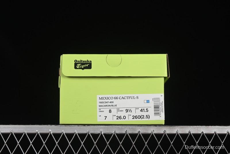 Onitsuka Tiger Mexico 66 Cactful-S Low-Top Leather Running Shoes in Pastel Color - 1183C347-400