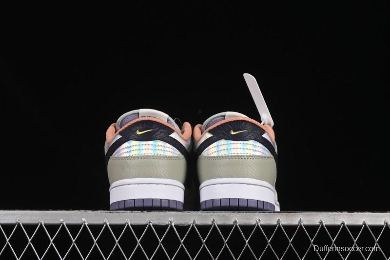 Nike Dunk Low Floral Swoosh Floral Theme Low-Top Casual Sneakers - HV5750-133