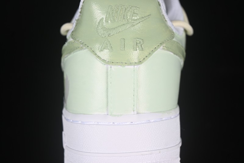 Nike Air Force 1'07 Low "Green Love" 520 Limited Edition Casual Sneakers with Small Green Heart Design - DH2920-111