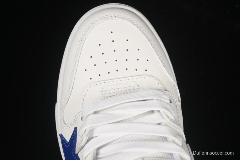 Off-White Out Of Office Low-Top Fashion Sneakers White Blue Star - AJD4