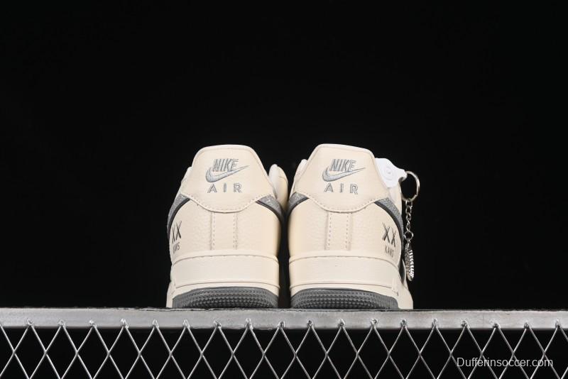 Nike Air Force 1'07 Low Kaws Collaboration Beige Grey Casual Sneakers - KK1988-078