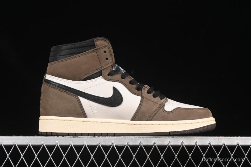 Nike Travis Scott x Air Jordan 1 High OG AJ1 Reverse Swoosh Limited Edition - CD4487-100