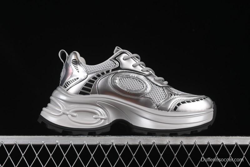 GG-CC Casual Sports Running Shoes with Triple-Layer Crescent Sole and 5cm Height Boost - 668-1