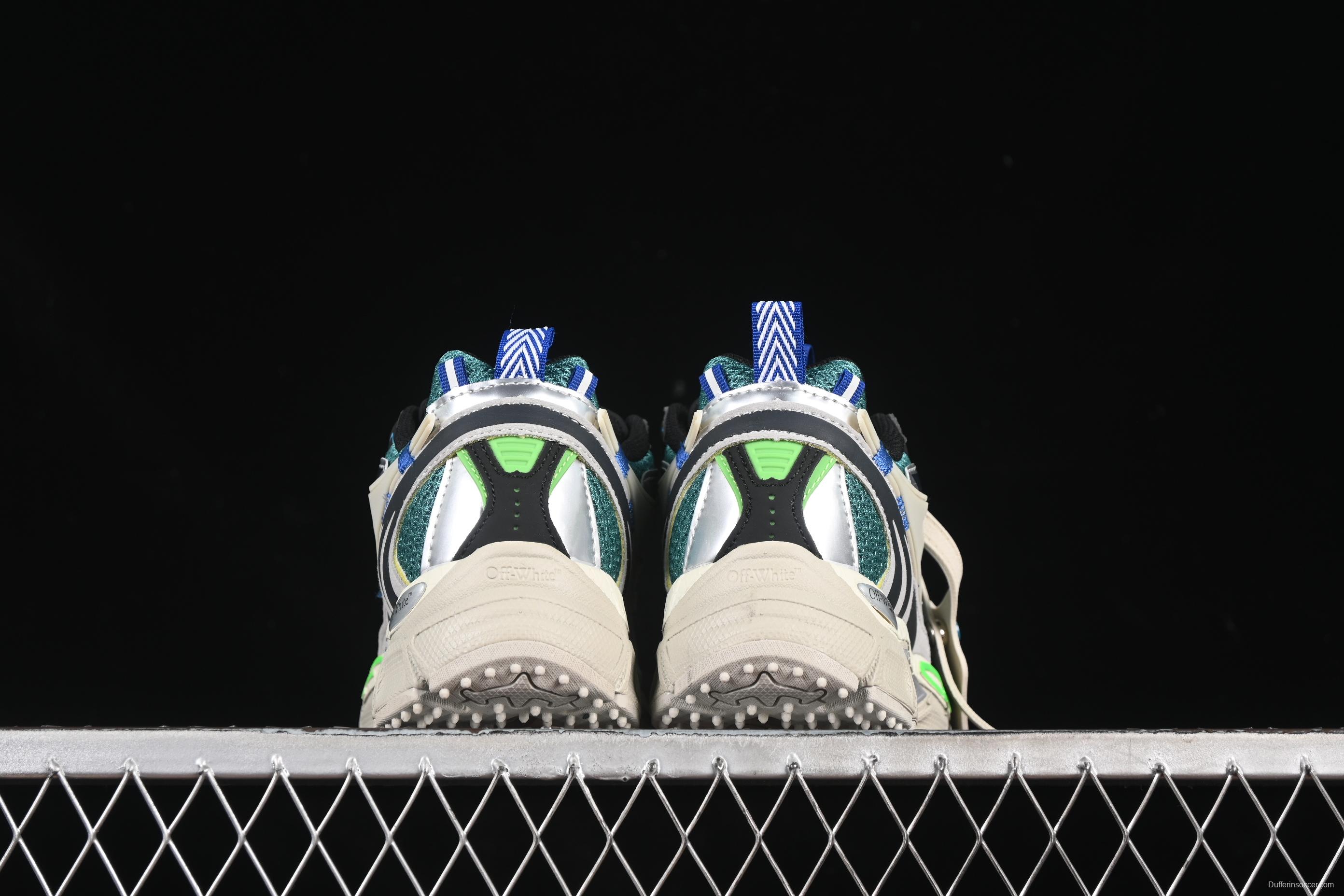 Off-White Be Right Low-Top Lifestyle Sneakers in Grey Green - C.D4