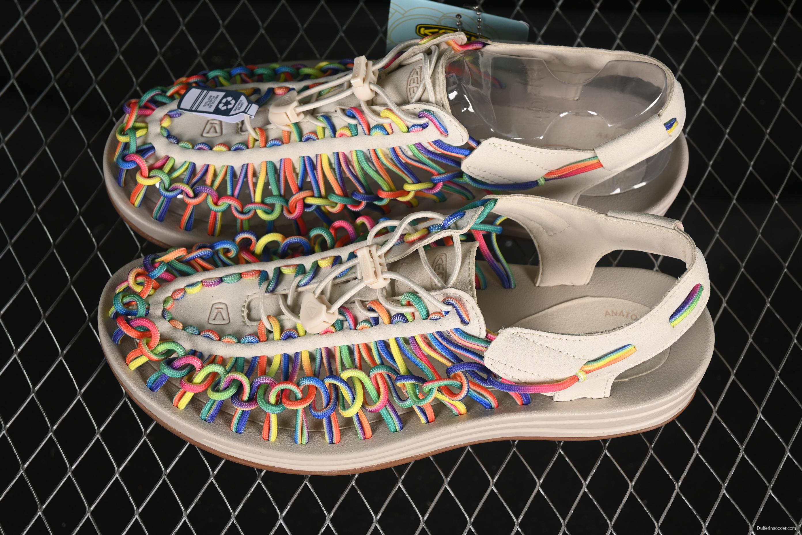 Keen Uneek Flat-M Woven Elastic Strap Camouflage Outdoor Sandals for Hiking and Water Sports - 1025169 CAMOUFLAGE