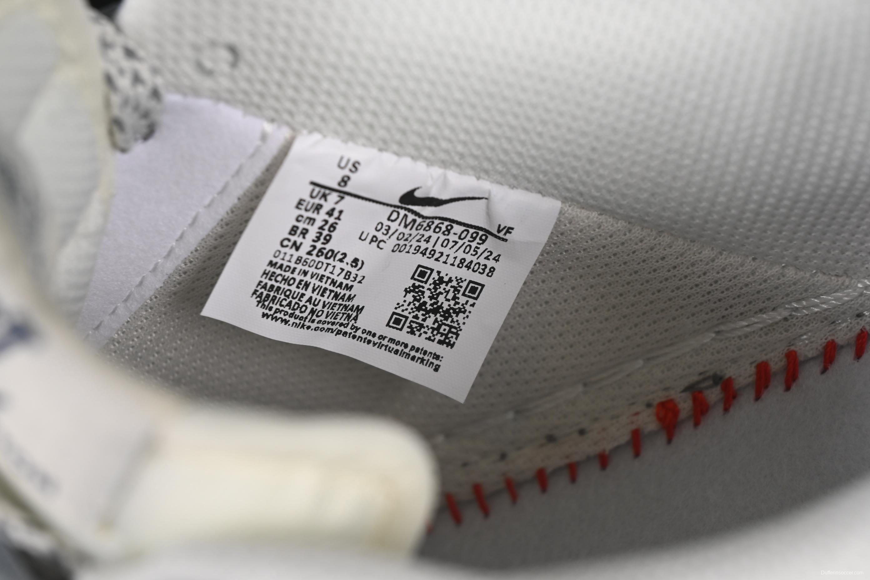 Nike Air Force 1'07 Low LV Collaboration Grey Blue Canvas Lace-Up Casual Sneakers - DM6868-099