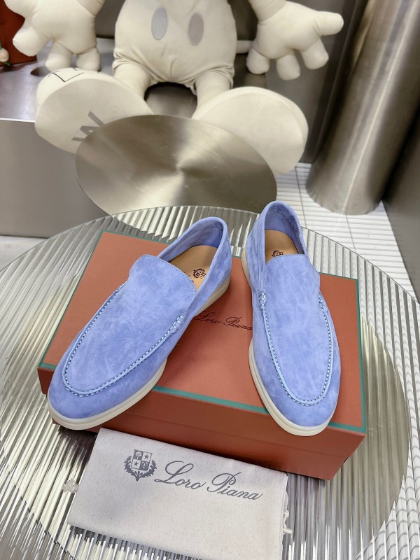 2025 Men LP Blue Suede Loafers LY00260