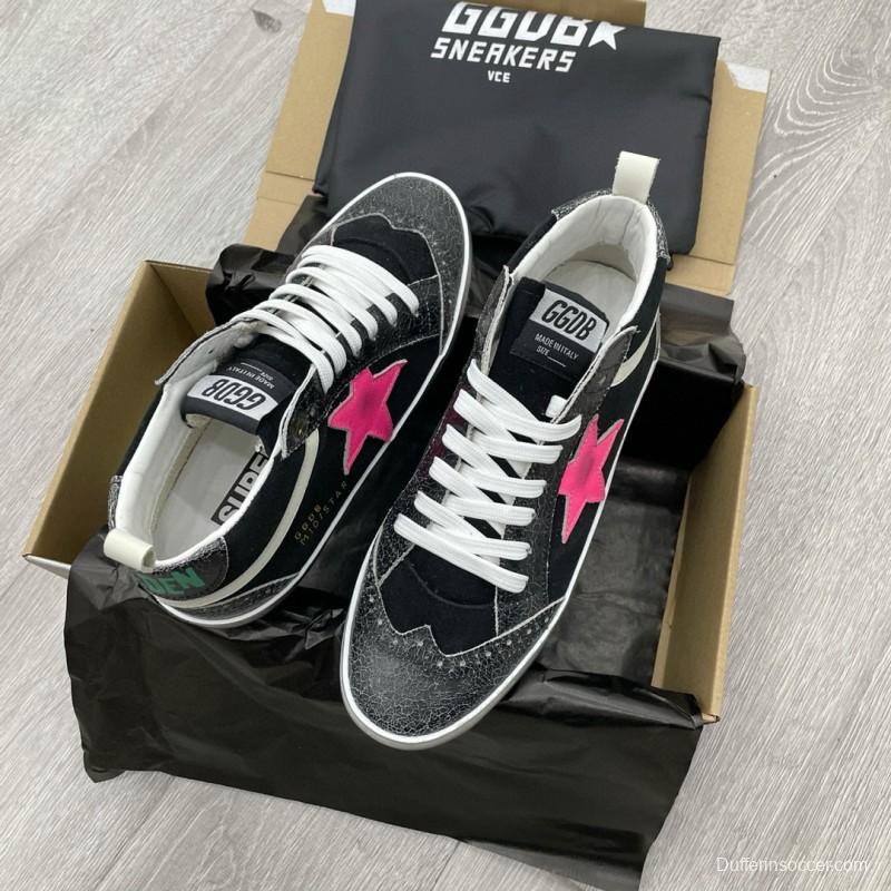 2024 Unisex GGDB Black Pink Suede Leather High-Top Sneakers MJ00300