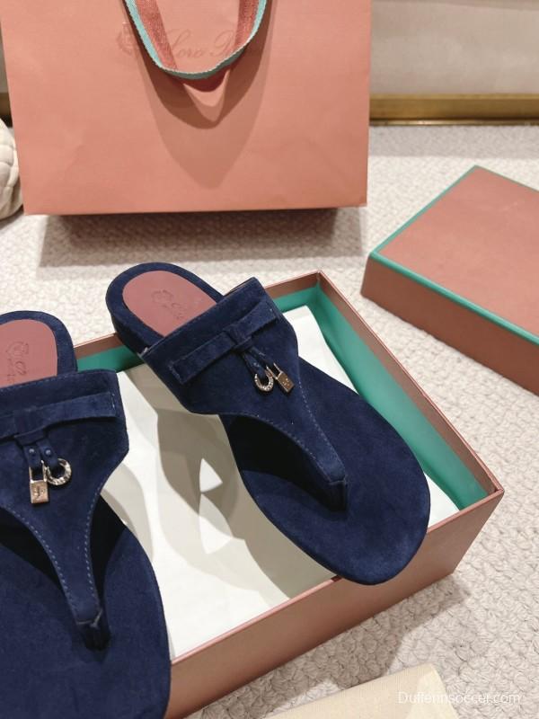 2025 Slippers LP Navy Velvet Slippers LY00300