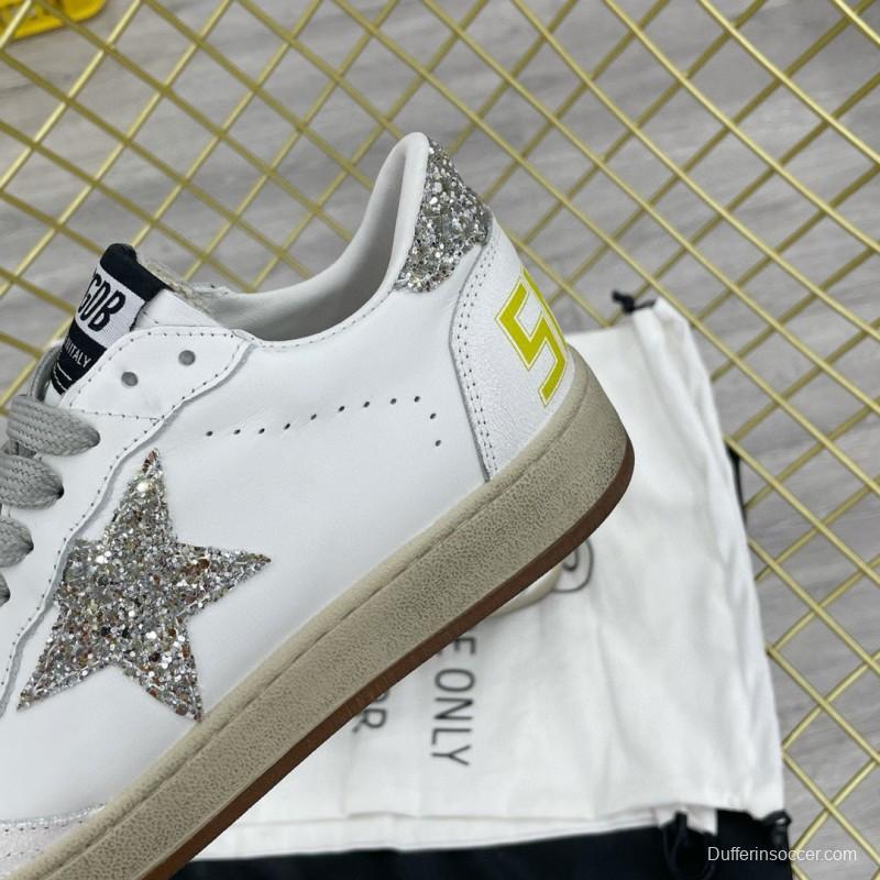 2024 Unisex GGDB White Silver Leather Low Top Sneakers MJ00260