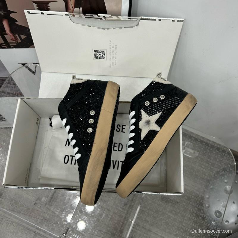 2024 Unisex GGDB Black White Suede High-top Sneakers MJ00300
